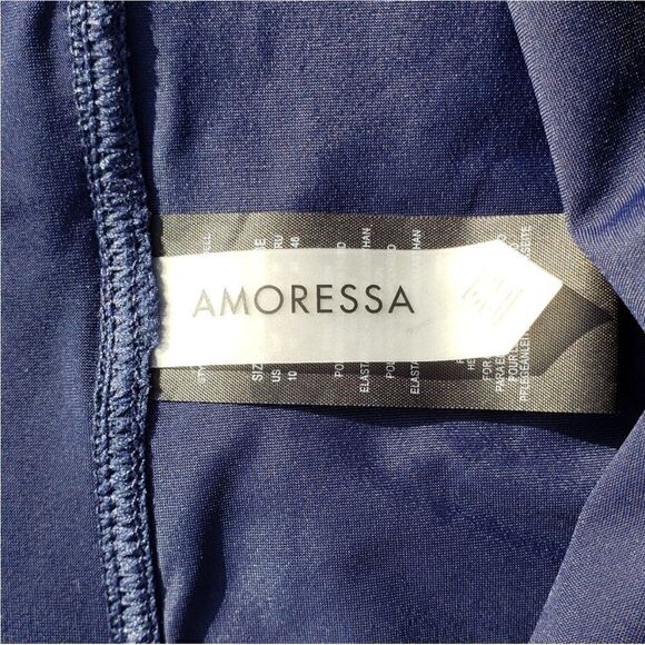 Amoressa by Miracle Suit Swim Wear Martini New Moon Blue High Waisted 10 - Picture 6 of 9